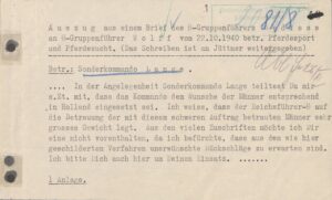 Extract of letter from Wilhelm Rediess to Karl Wolff of 11 October 1940 (BArch NS 19/2635, p. 1)