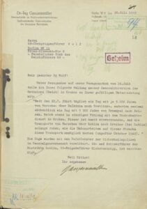 Letter from Ganzenmüller to Wolff of July 28, 1942