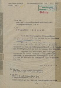 Order of September 22, 1943 by Himmler on Aktion Reinhard accounting