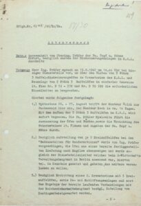 Memo Fritz Ertl of 21 August 1942 on bathing installations for special action in Auschwitz