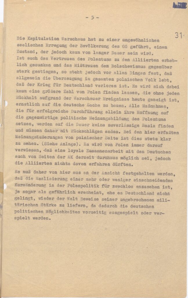 Memo of October 18, 1944