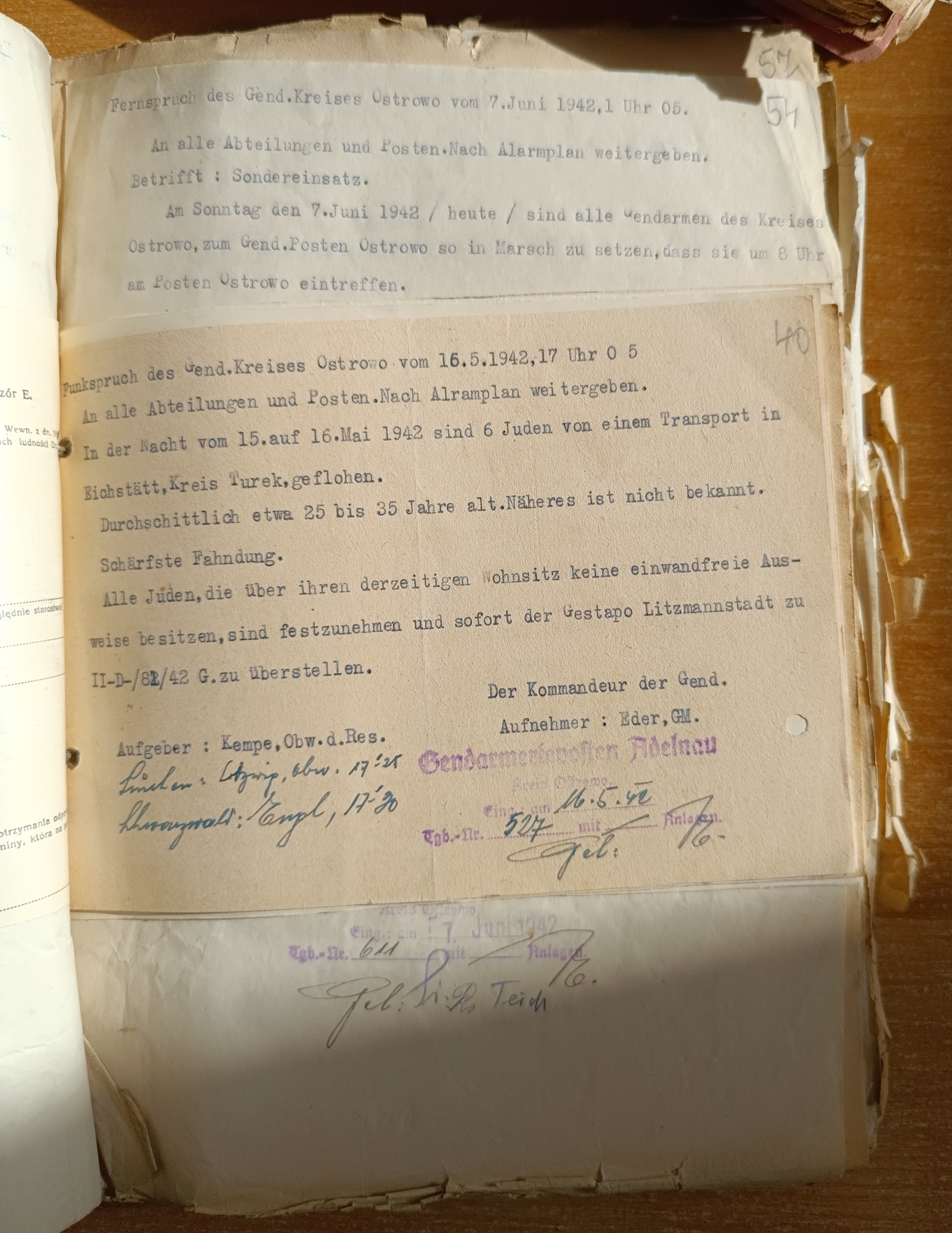 Radio Message from May 16, 1942.