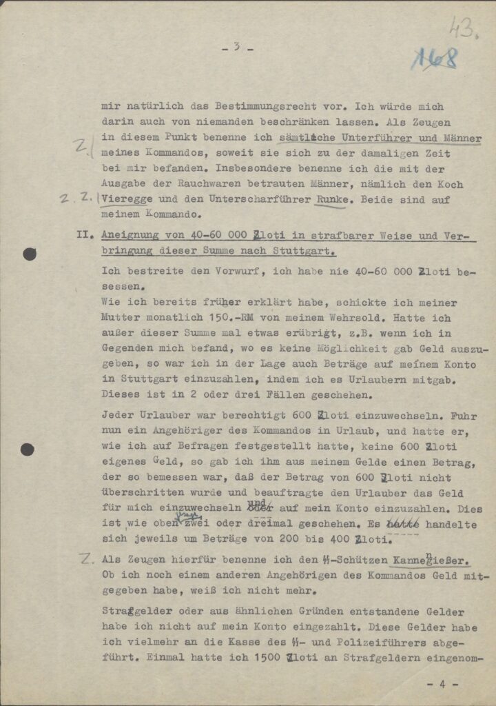 Interrogation of September 1, 1942