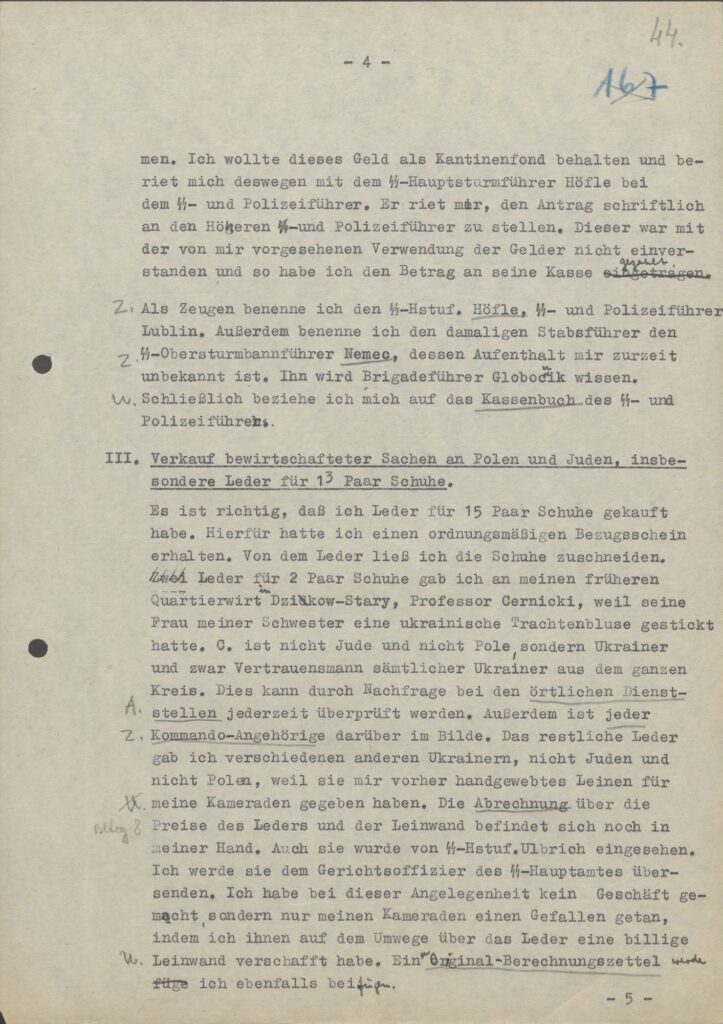 Interrogation of September 1, 1942