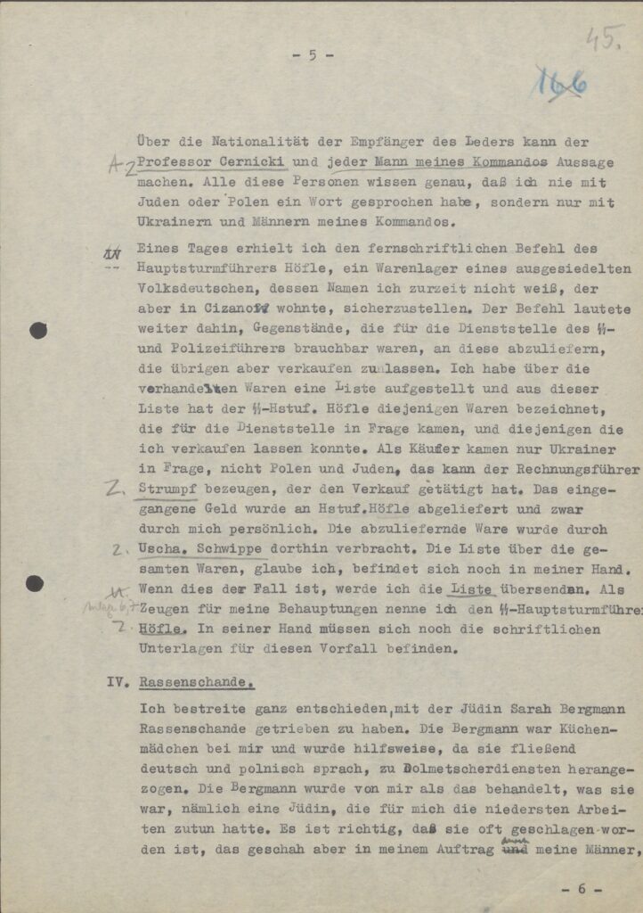 Interrogation of September 1, 1942