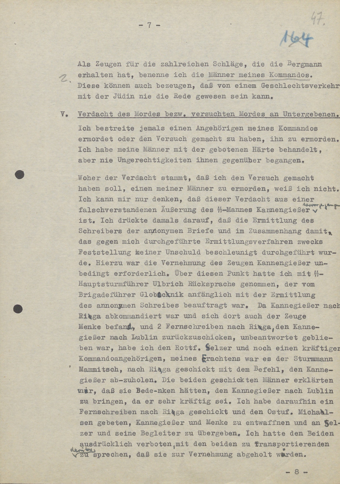 Interrogation of September 1, 1942