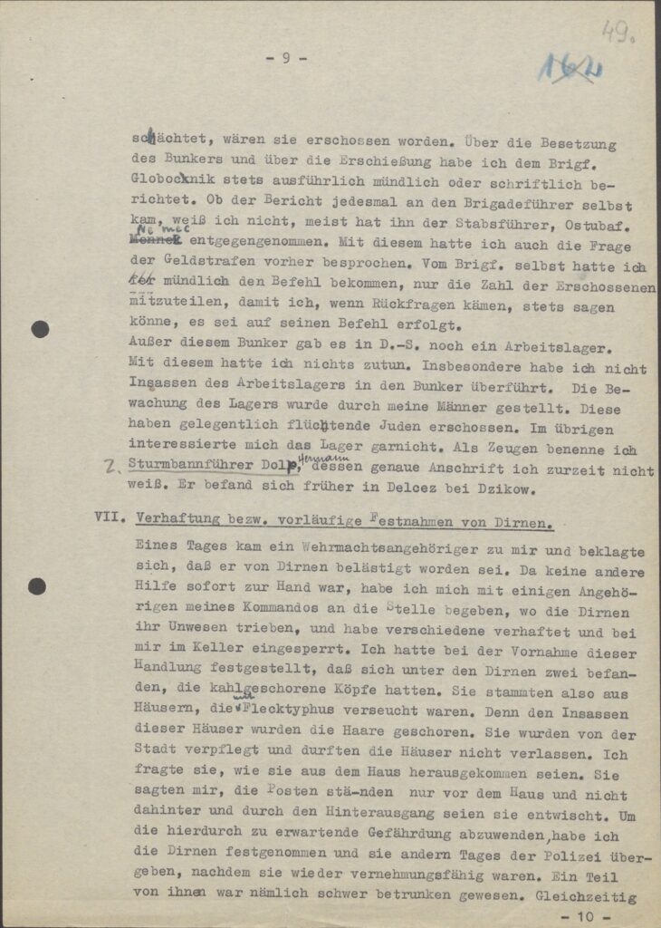 Interrogation of September 1, 1942