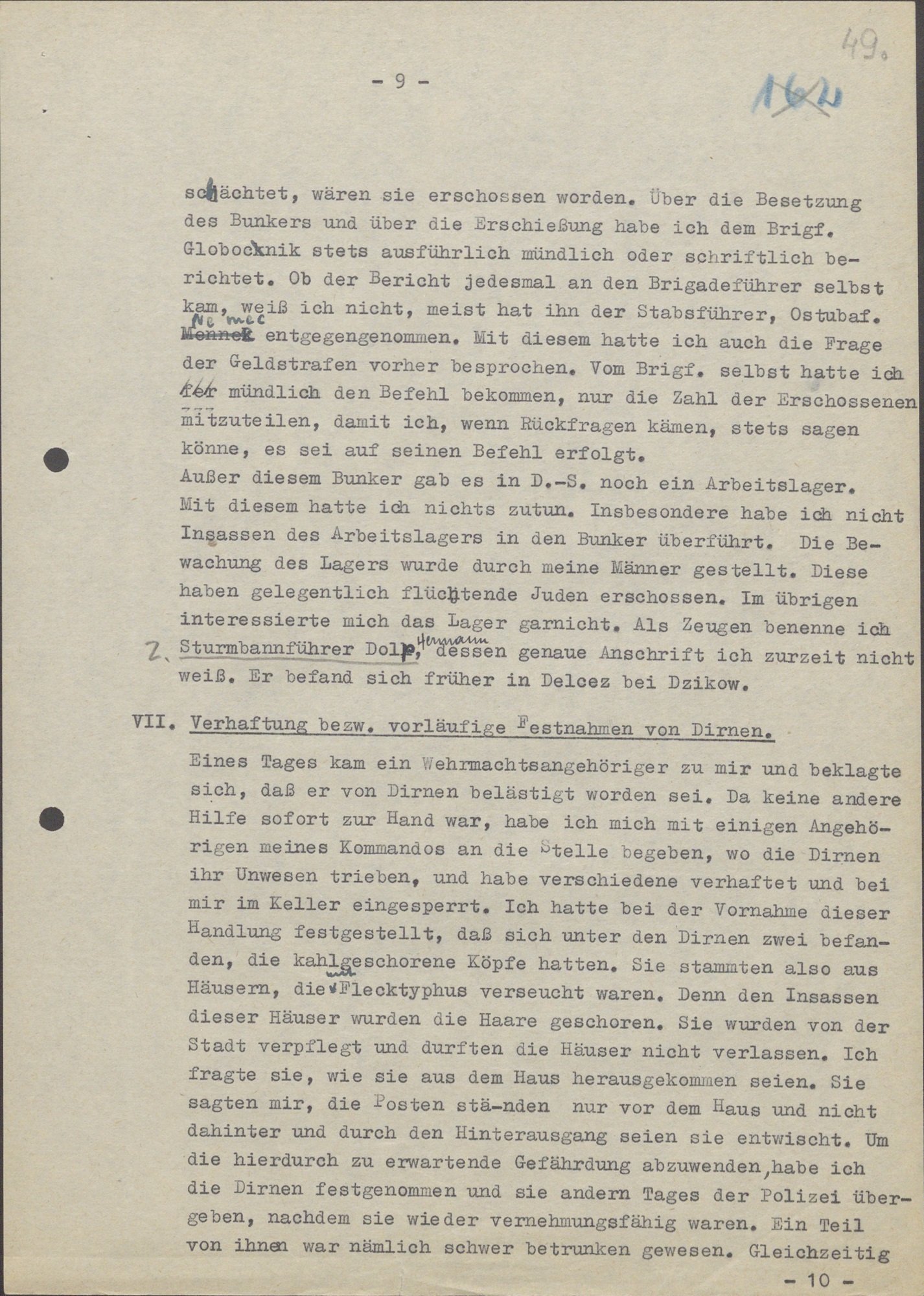 Interrogation of September 1, 1942