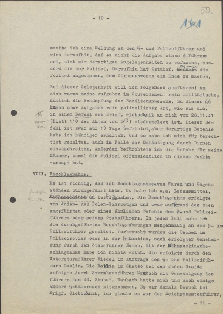 Interrogation of September 1, 1942