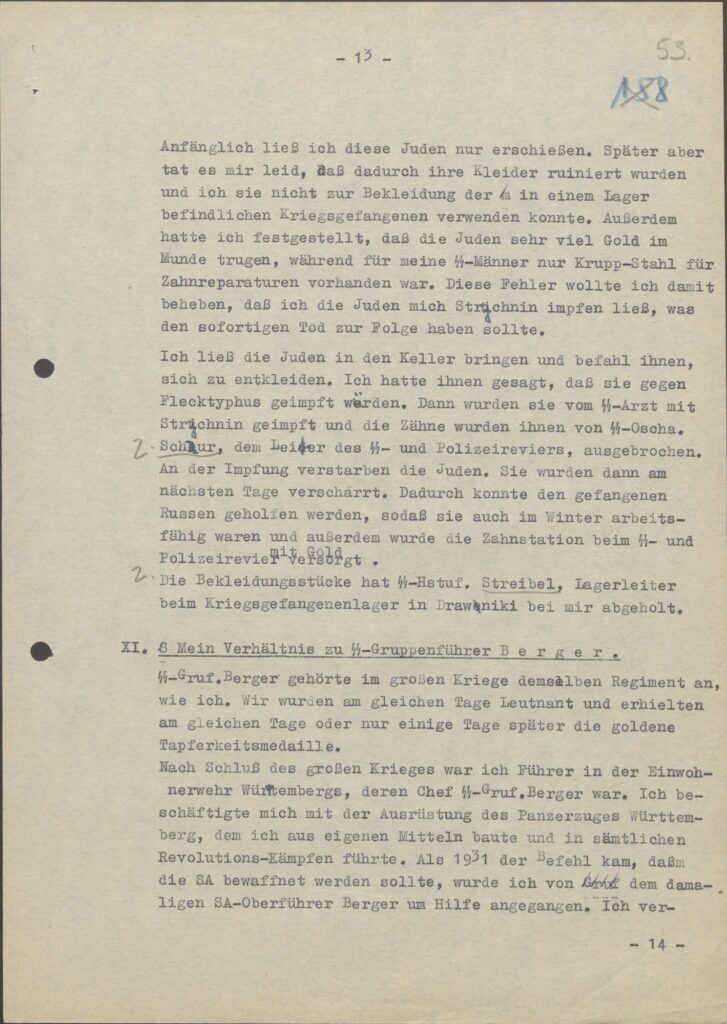 Interrogation of September 1, 1942