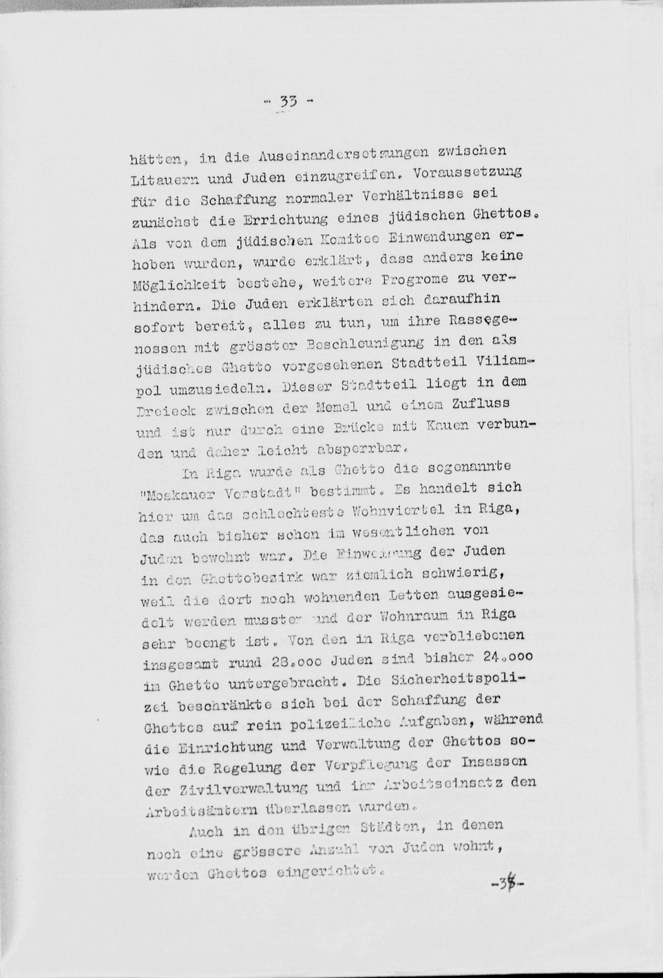 Stahlecker Report on extermination of Jews in the Baltics until October 15. 1941