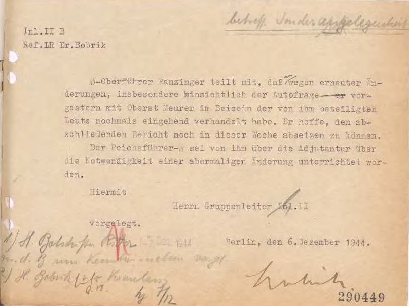 D2 - Memo of 6 December 1944