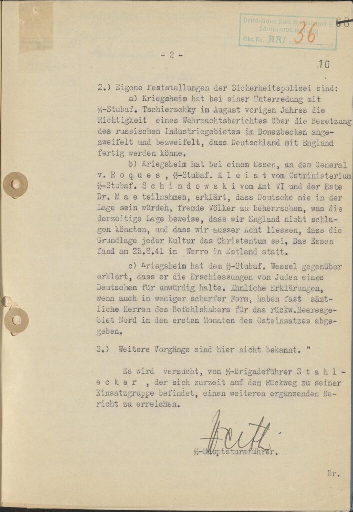 Letter of February 13,1942