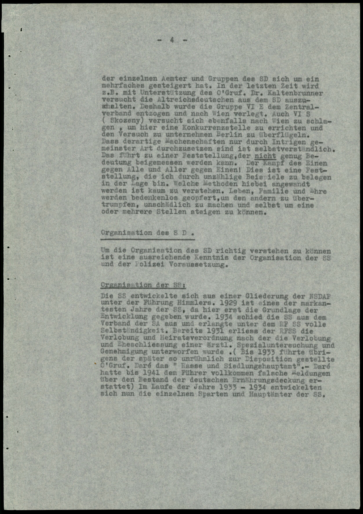 Report dated Februay 9, 1944