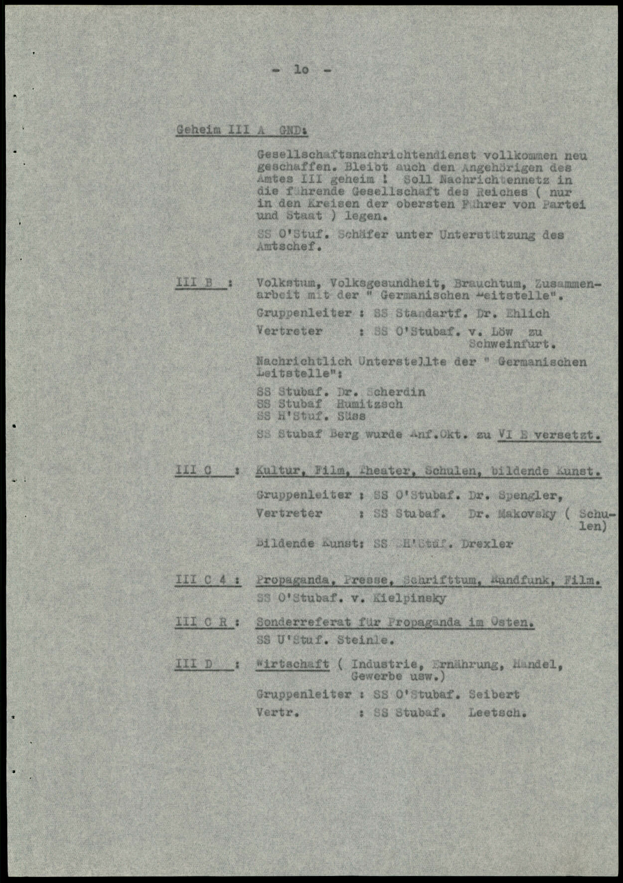 Report dated Februay 9, 1944
