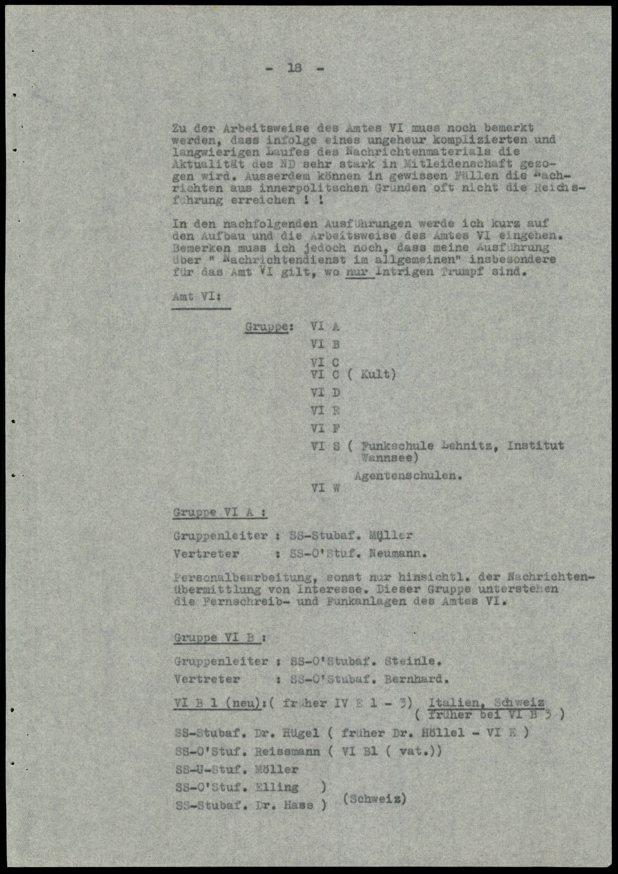 Report dated Februay 9, 1944