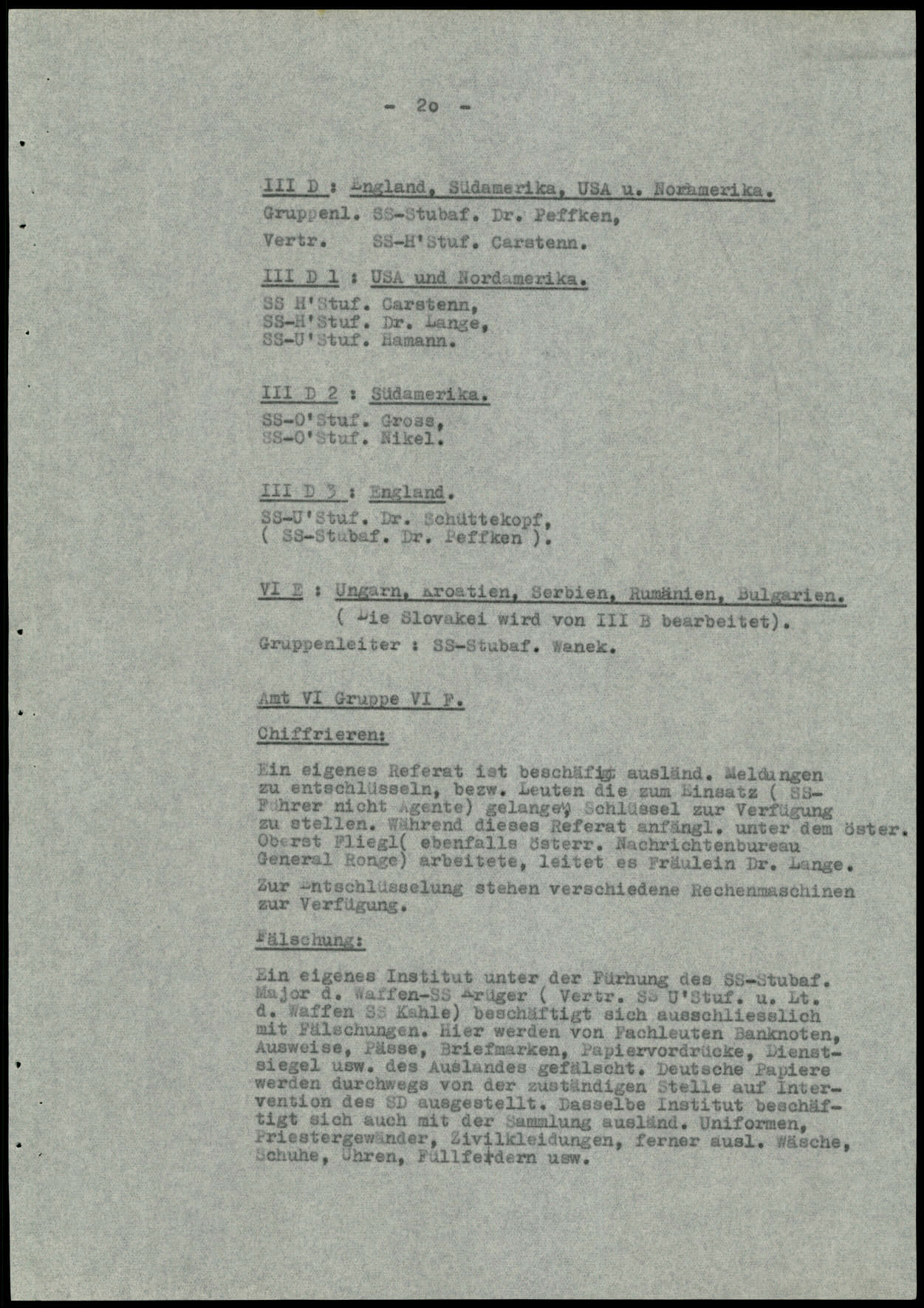 Report dated Februay 9, 1944