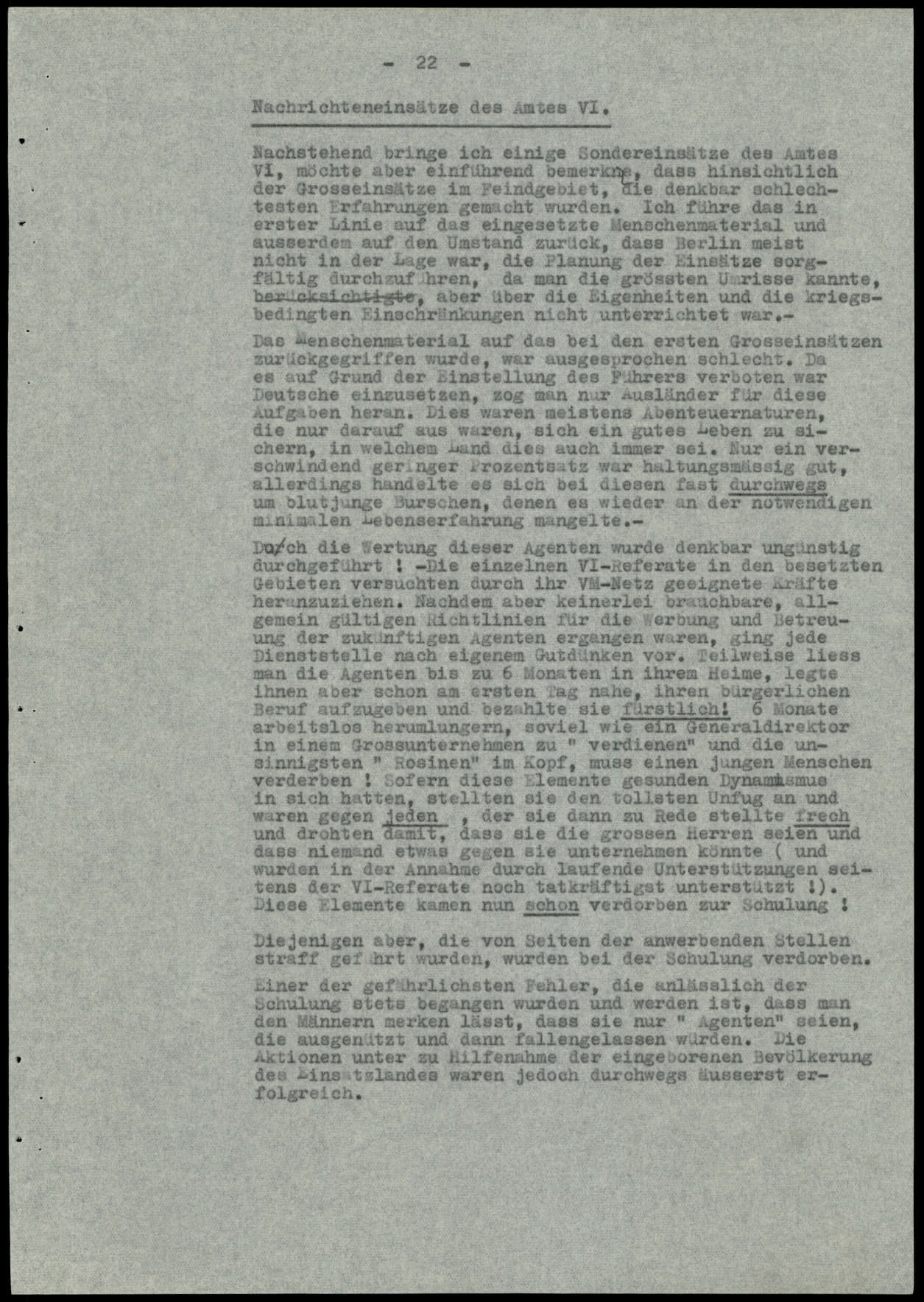Report dated Februay 9, 1944