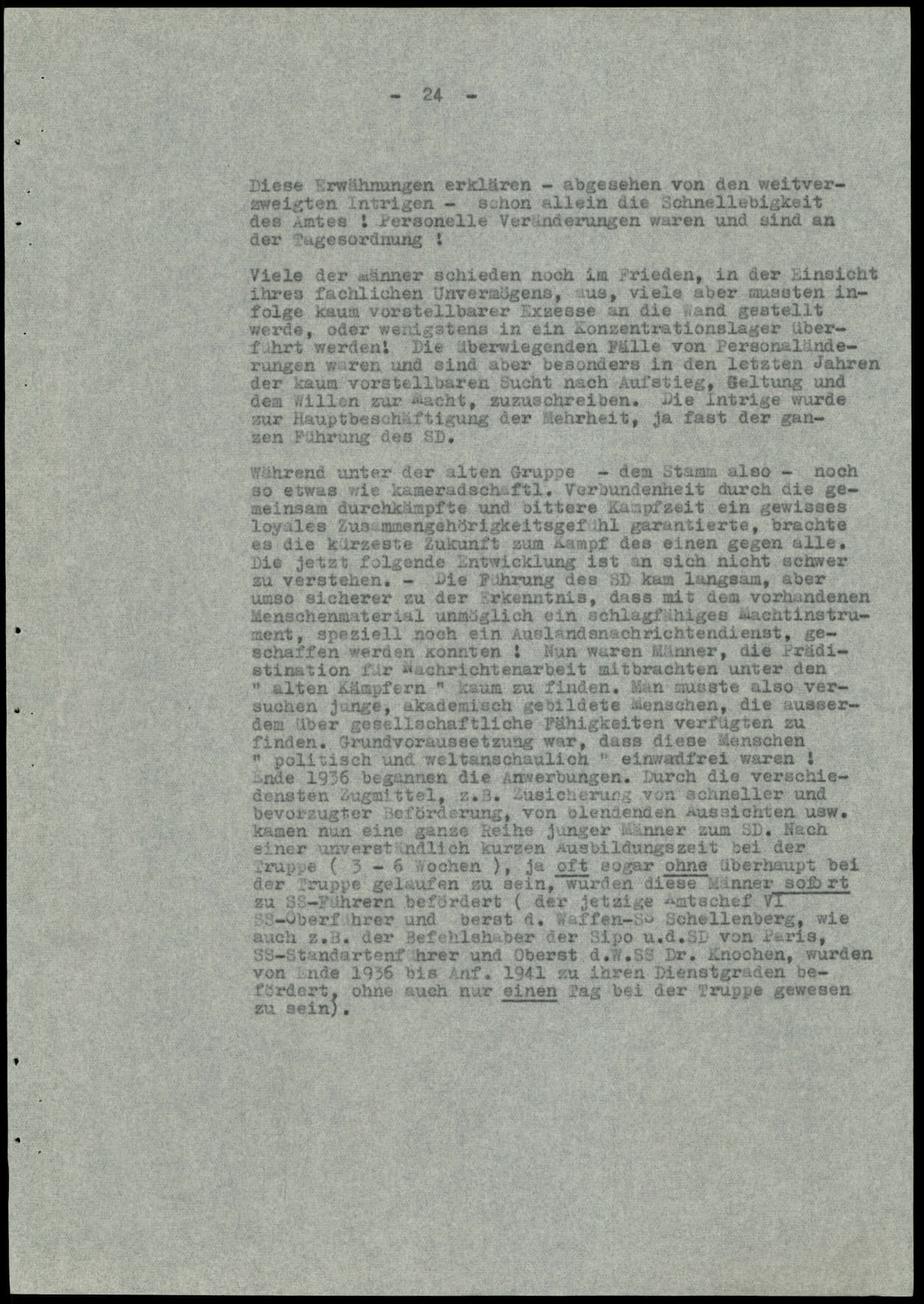 Report dated Februay 9, 1944