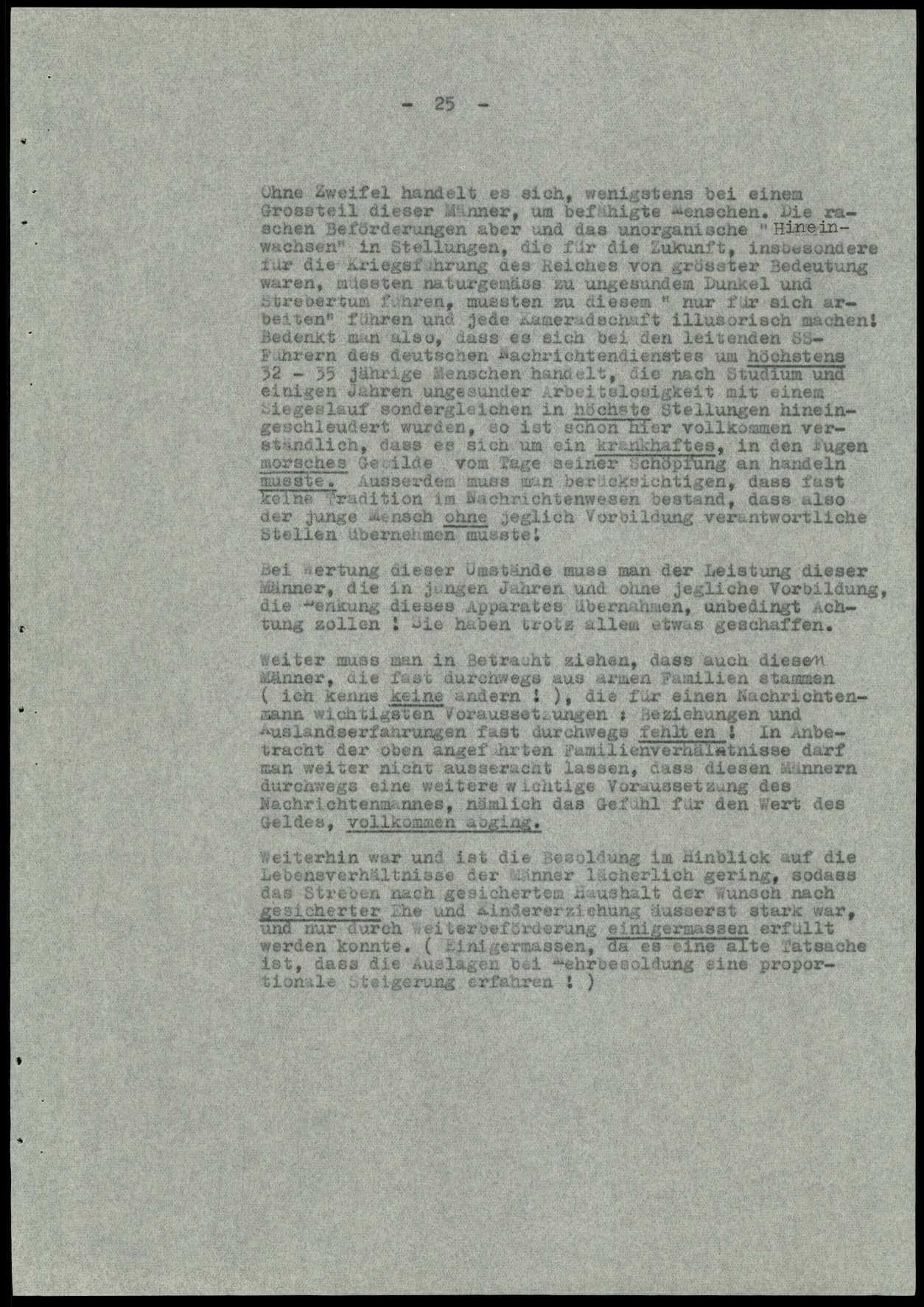 Report dated Februay 9, 1944