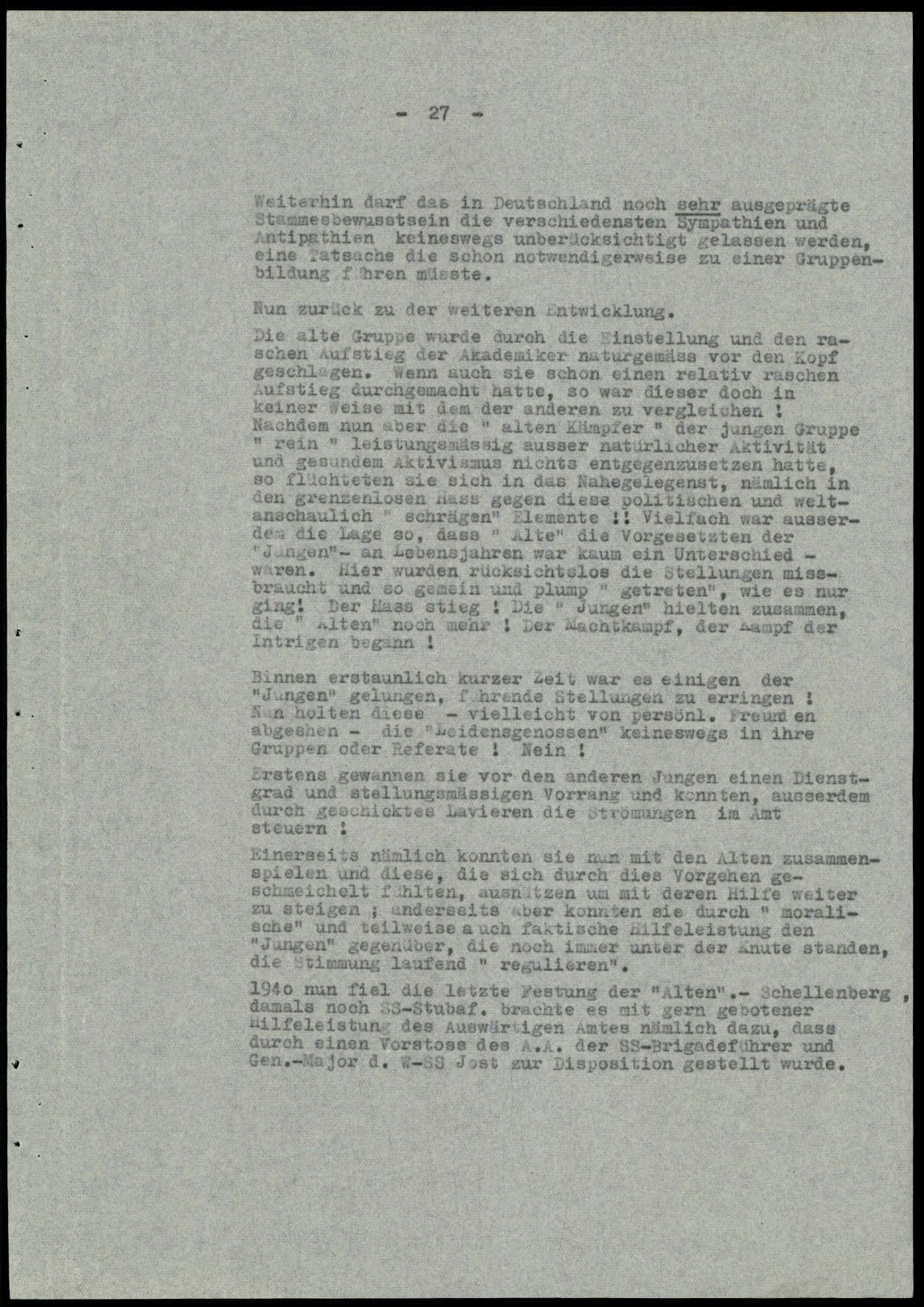 Report dated Februay 9, 1944