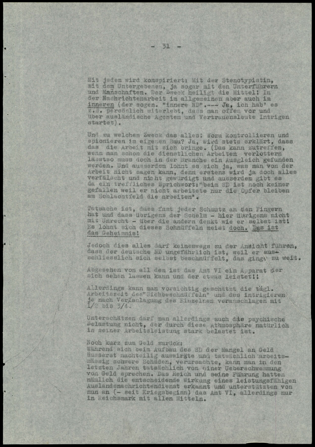 Report dated Februay 9, 1944