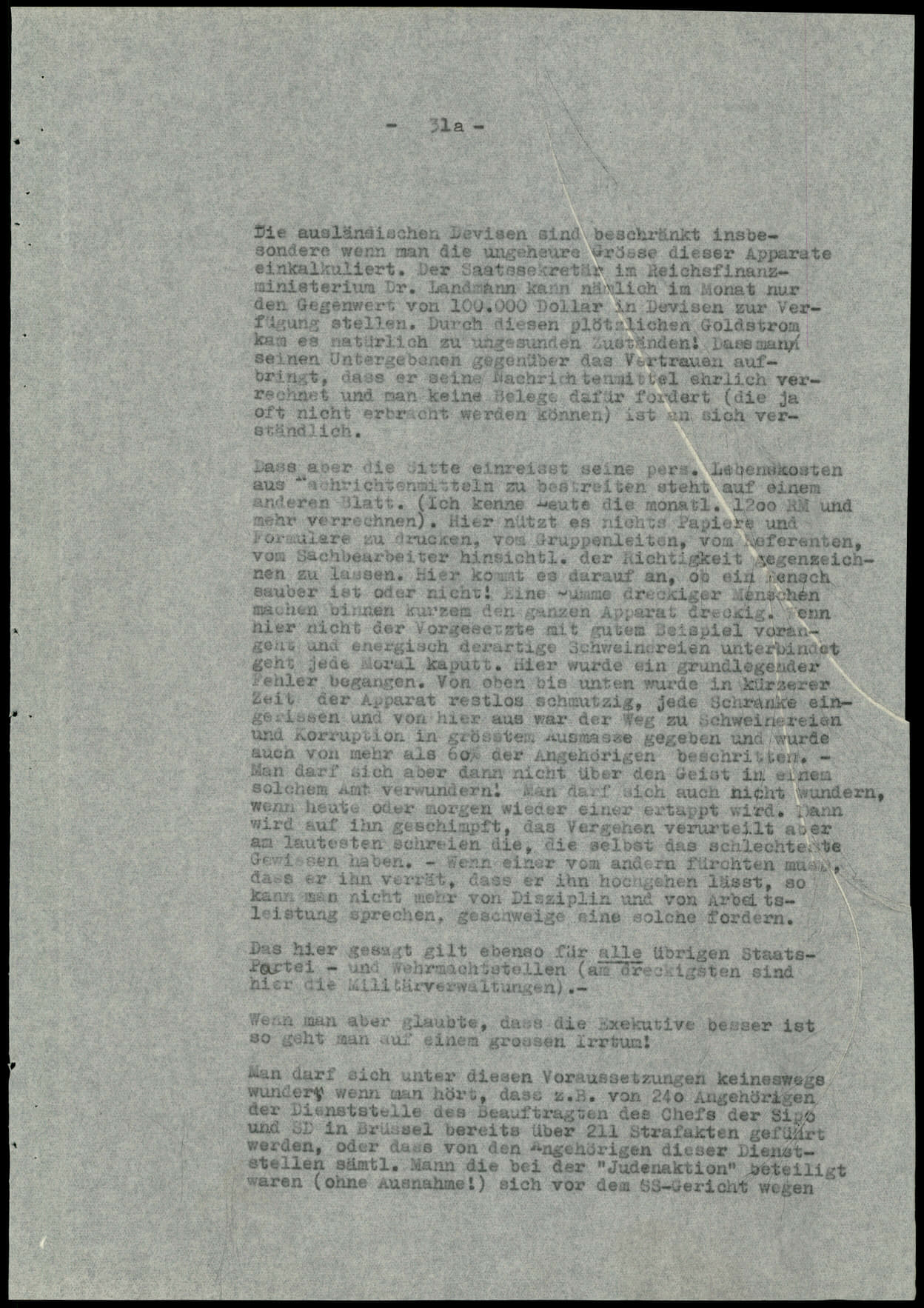 Report dated Februay 9, 1944