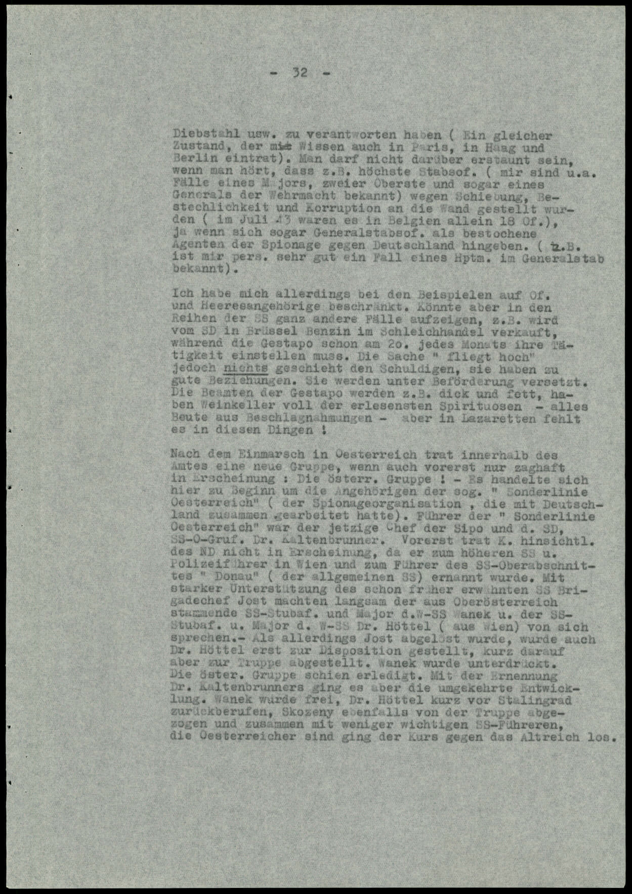 Report dated Februay 9, 1944