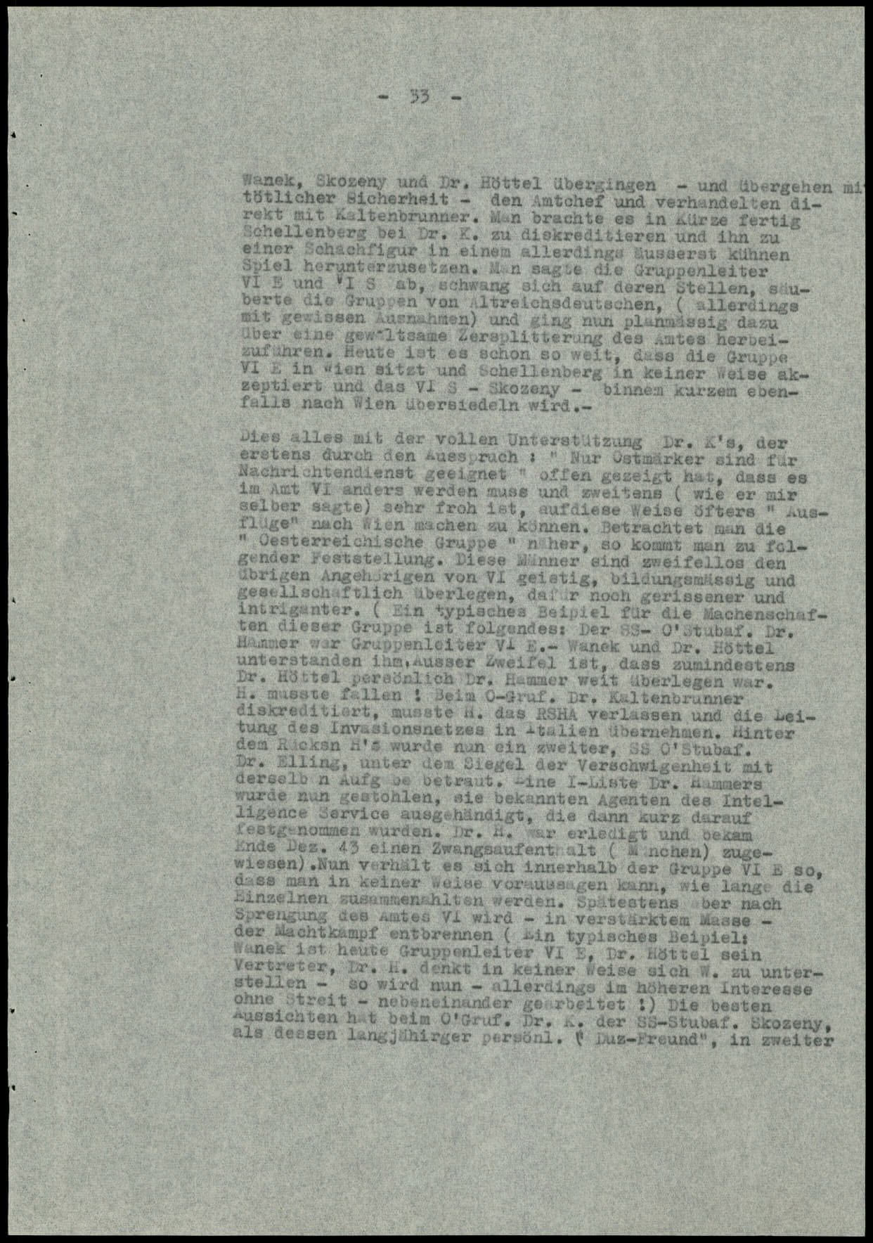 Report dated Februay 9, 1944