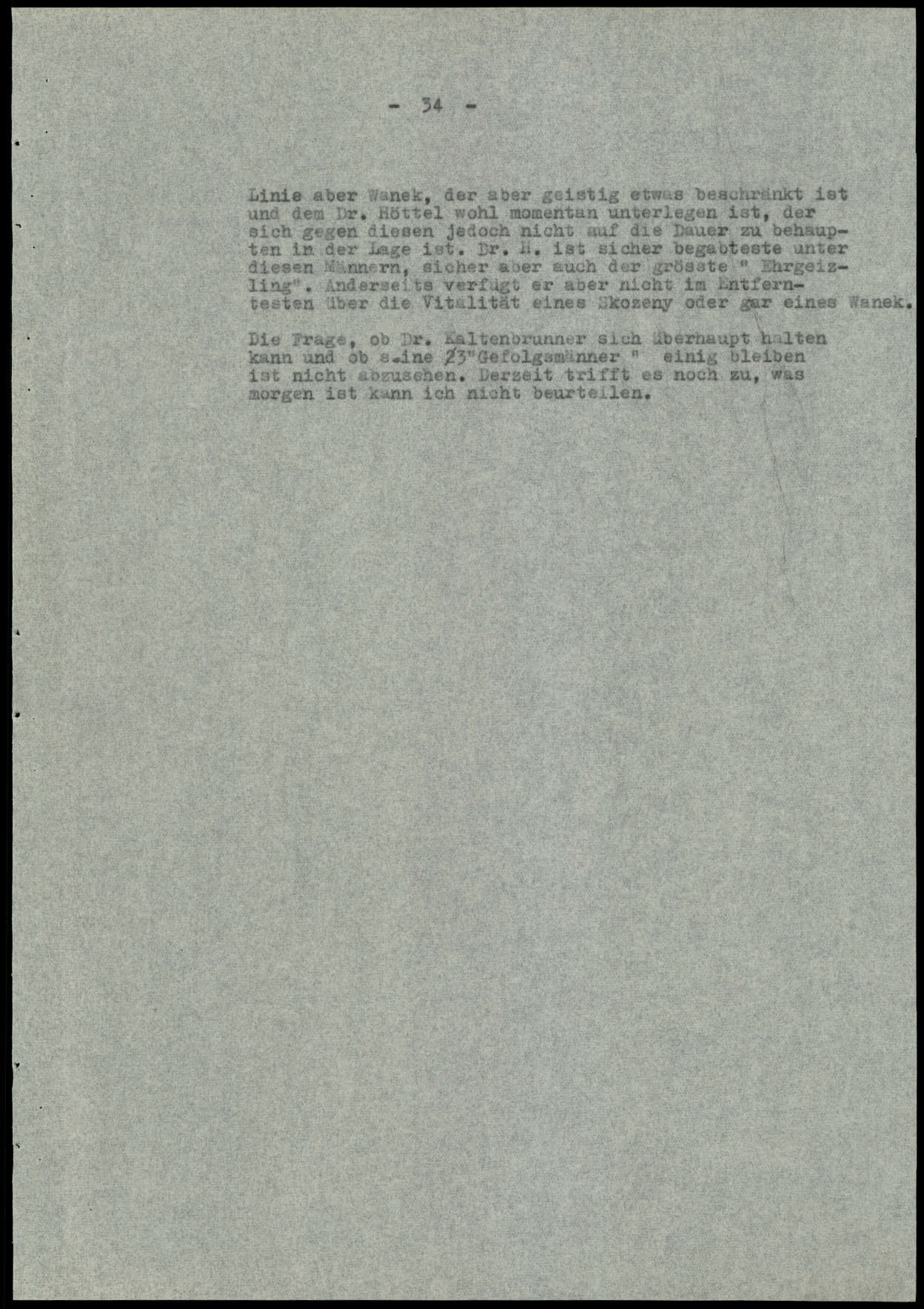 Report dated Februay 9, 1944