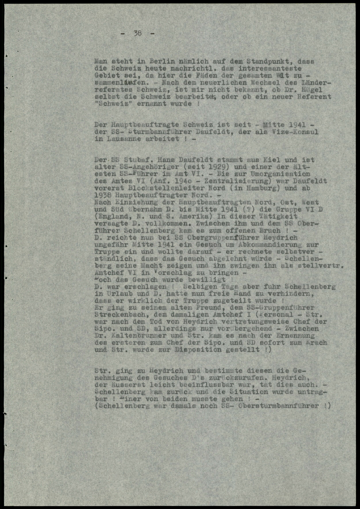 Report dated Februay 9, 1944