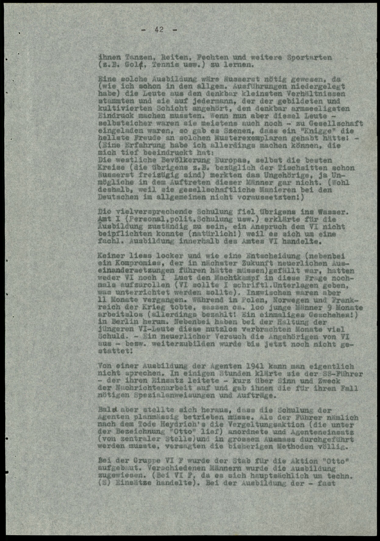 Report dated Februay 9, 1944