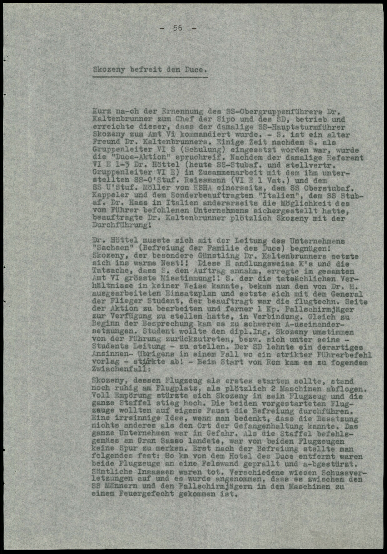 Report dated Februay 9, 1944