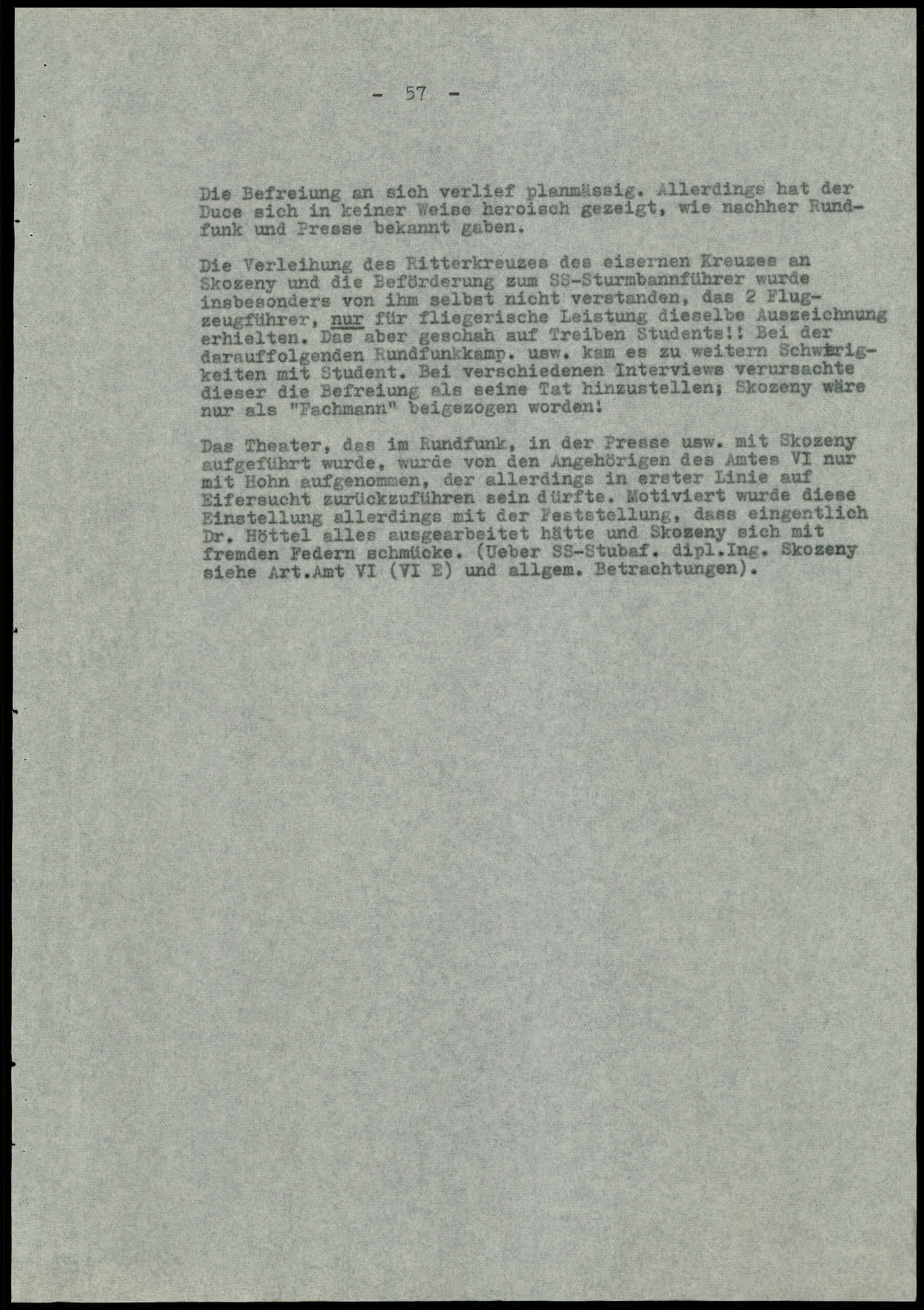 Report dated Februay 9, 1944
