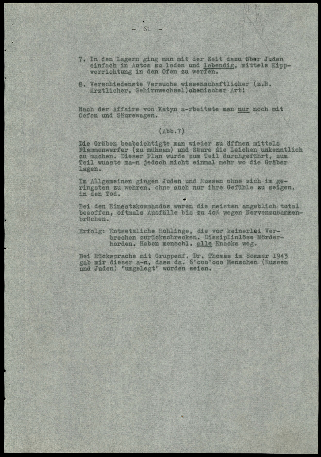 Report dated Februay 9, 1944