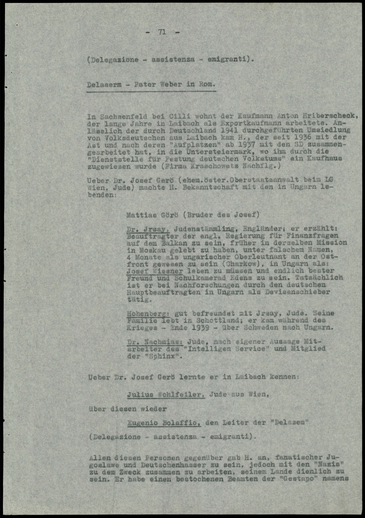 Report dated Februay 9, 1944