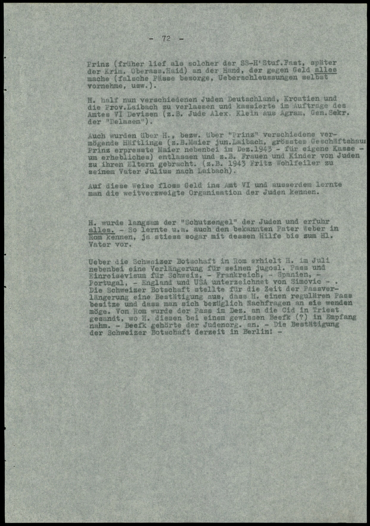 Report dated Februay 9, 1944