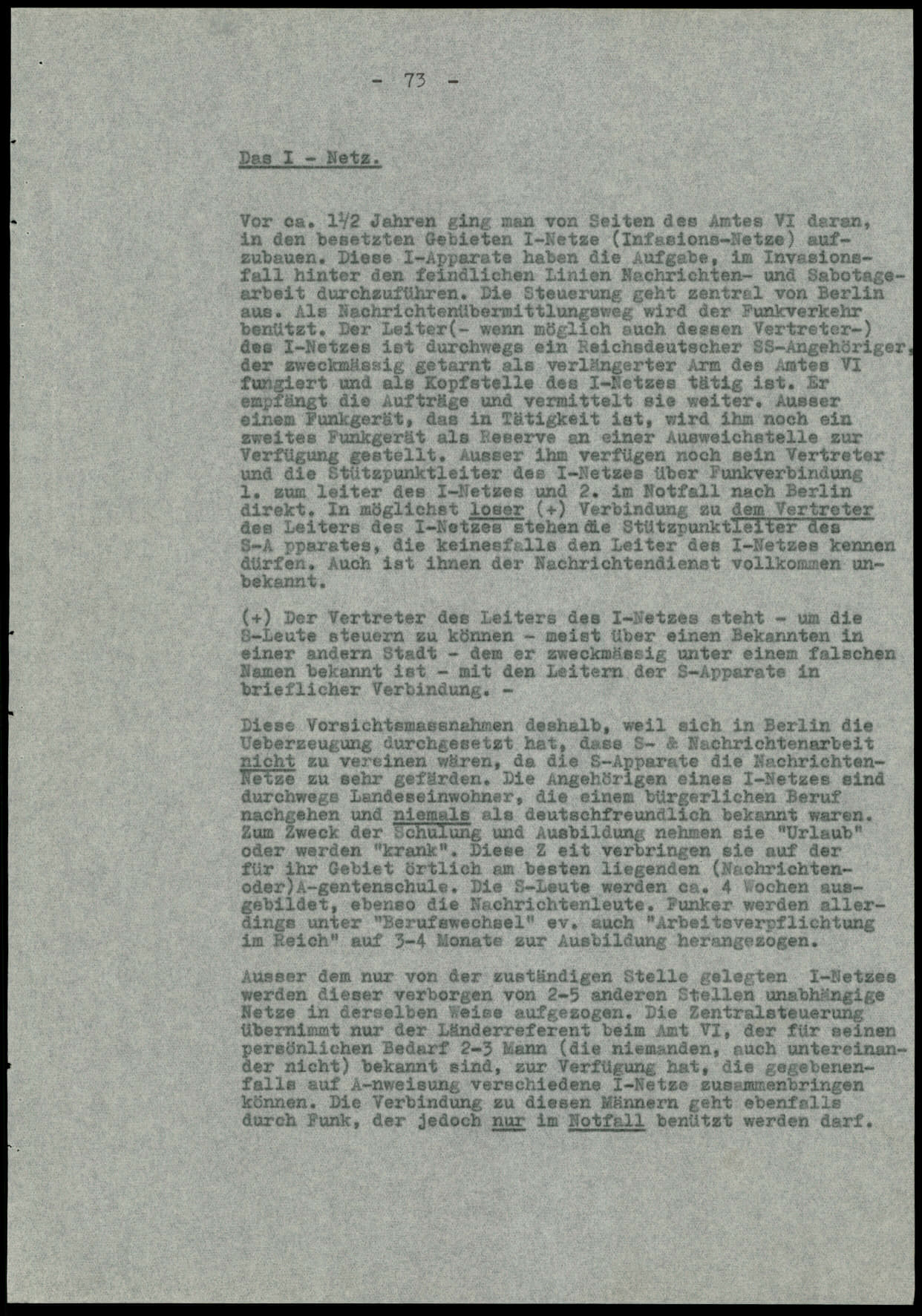 Report dated Februay 9, 1944