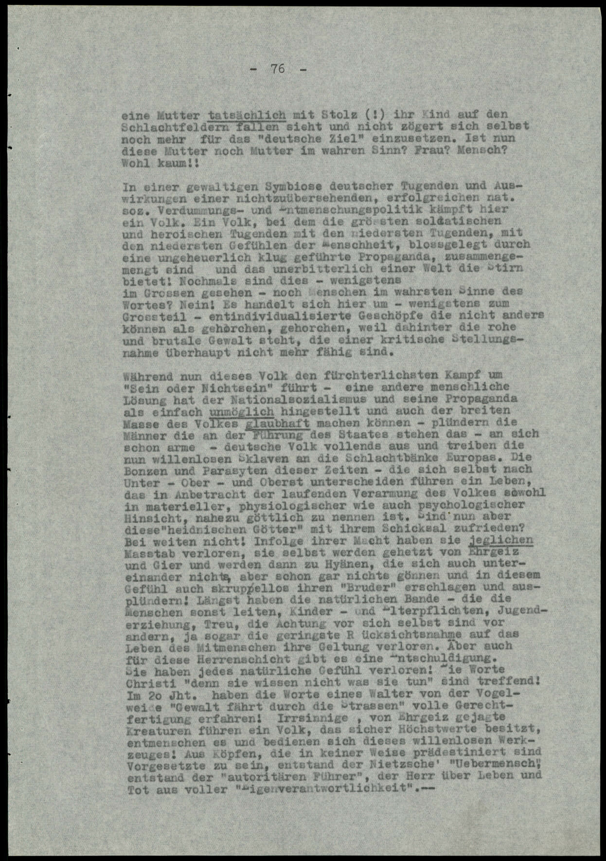 Report dated Februay 9, 1944