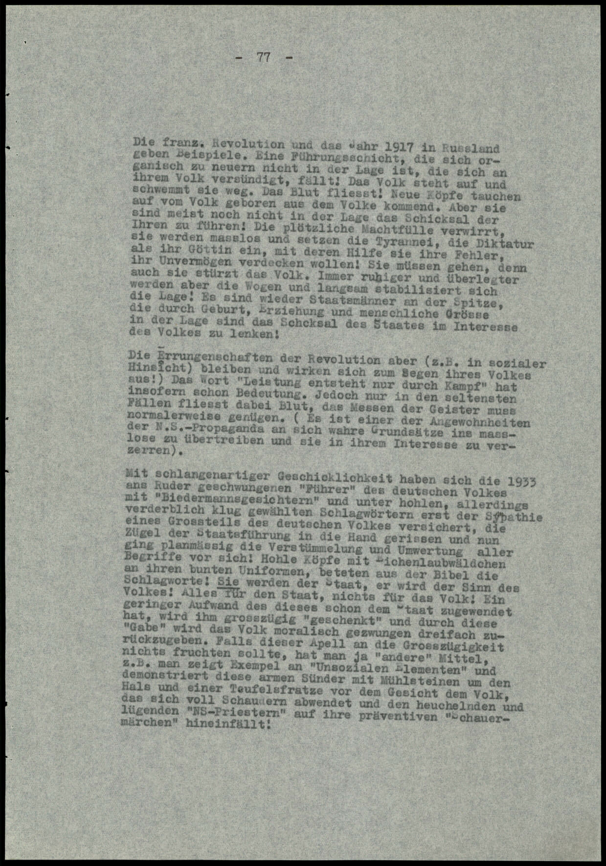 Report dated Februay 9, 1944