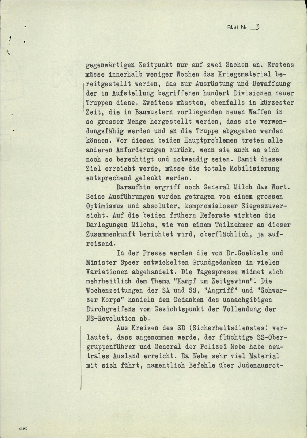 1944 Swiss Report: Arthur Nebe Fled with Orders for Extermination and Hostage Shootings