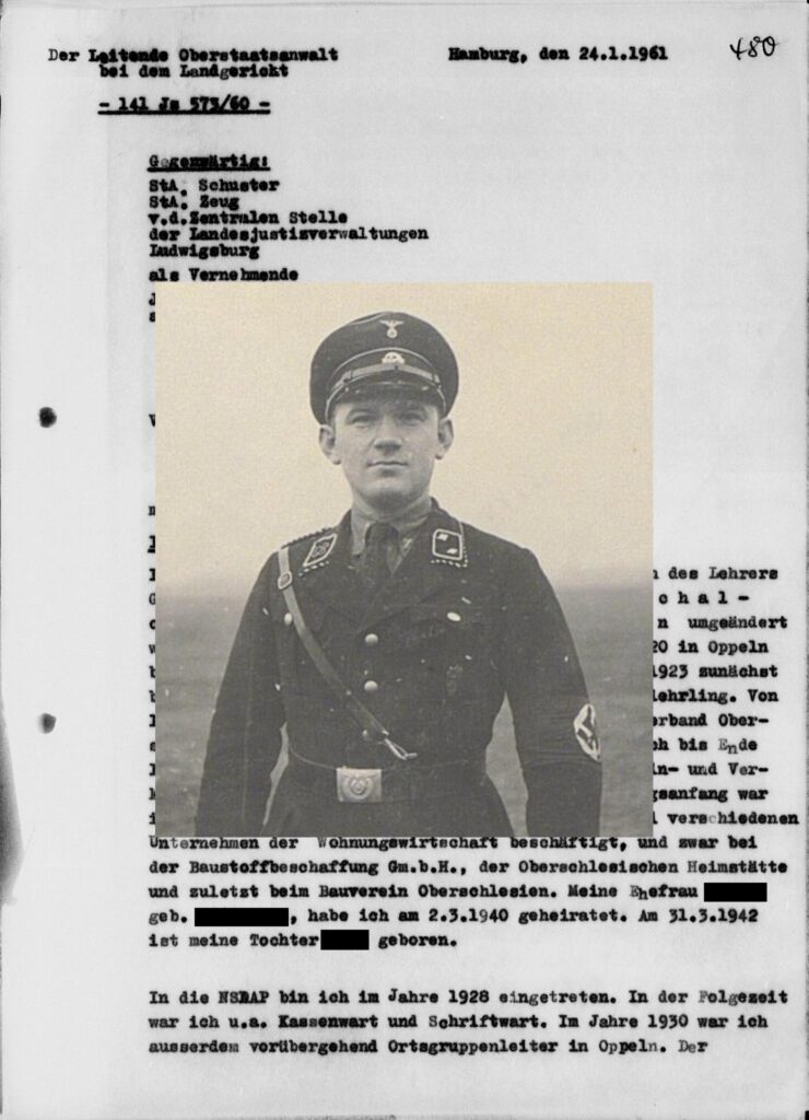 Interrogation protocol & photograph of Georg Michalsen