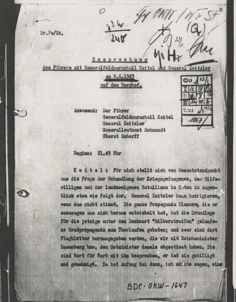 Meeting transcript dated June 8, 1943