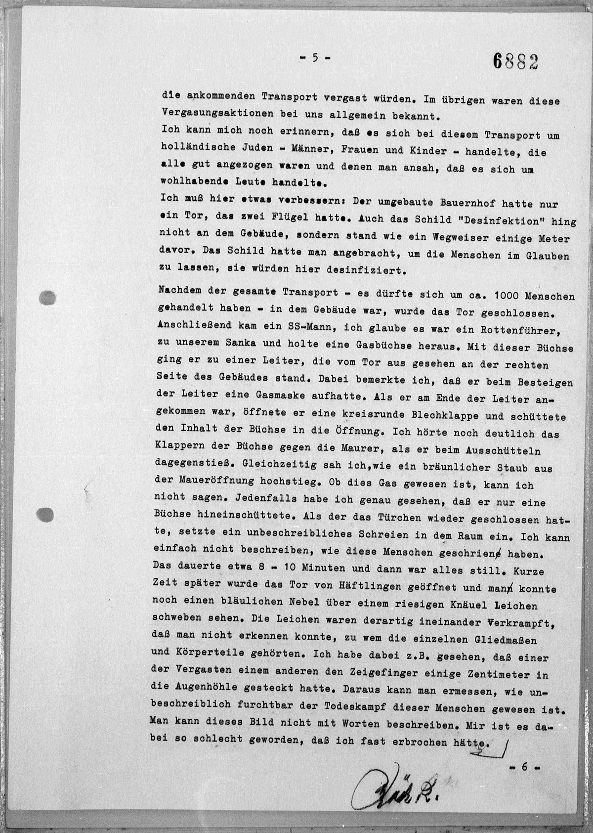 Interrogation of Richard Böck on Auschwitz dated November 2, 1960