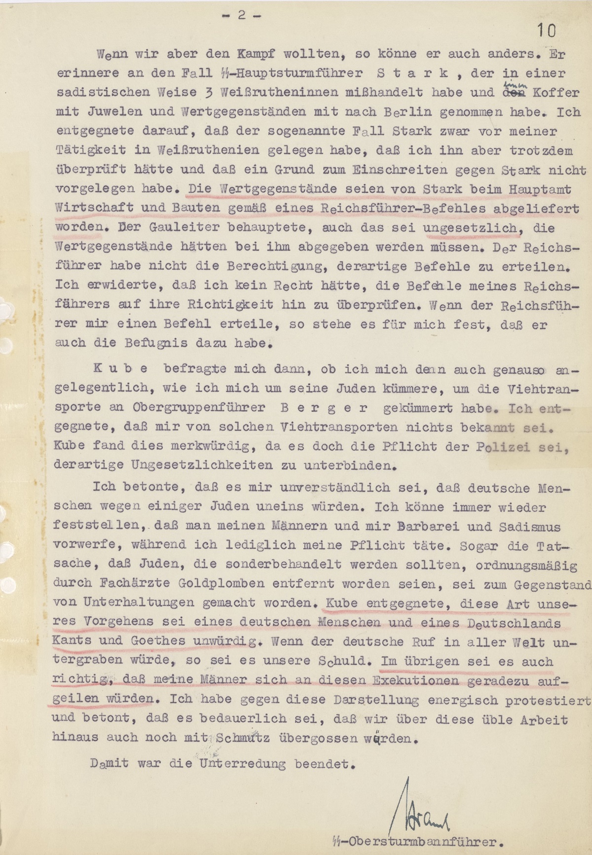 Gauleiter Kube Eduard Strauch Minsk 1943 special treatment