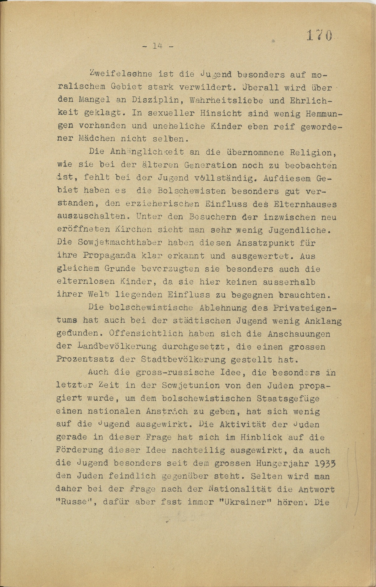 Report dated September 19, 1941
